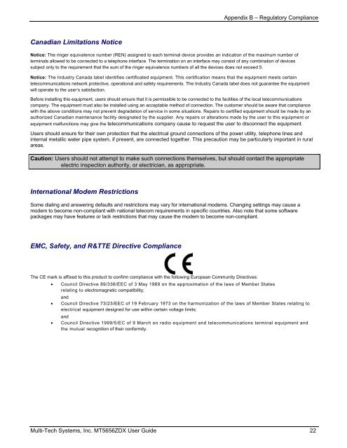 MultiModem® ZDX MT5656ZDX User Guide - Multi-Tech Systems