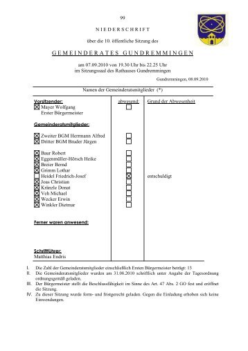 gemeinderatesgundremm ingen - FWG/UWG Gundremmingen