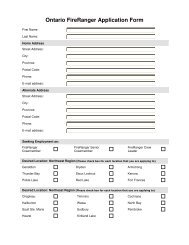 Ontario FireRanger Application Form