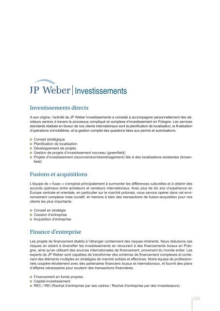 Investor's Guide – Poland How to do Business - JP Weber