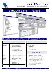 SYSGEST 2000 - tessile - Systems Line srl