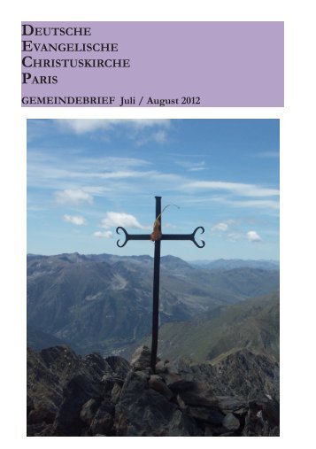 GEMEINDEBRIEF Juli / August 2012 - Deutsche evangelische ...
