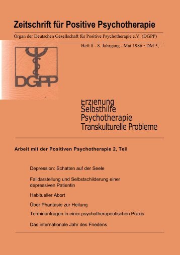 Heft 8 komplett - Positive und Transkulturelle Psychotherapie