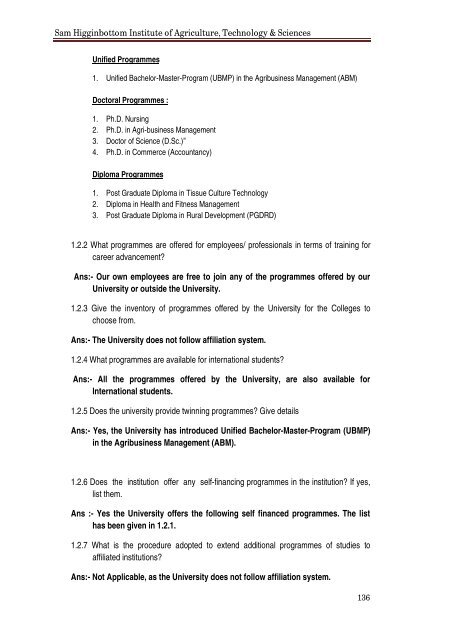 NAAC Supplementary Report 2010-13 - Shiats.edu.in