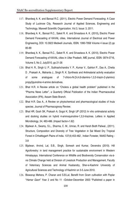 NAAC Supplementary Report 2010-13 - Shiats.edu.in