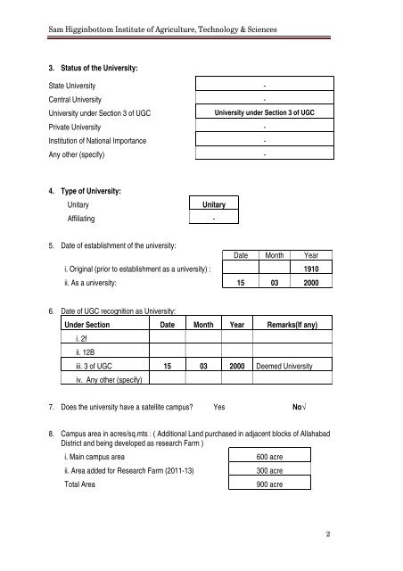 NAAC Supplementary Report 2010-13 - Shiats.edu.in