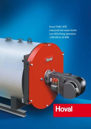 Hoval THW-I NTE Industrial hot water boiler Low NOx firing ...