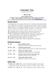 Curriculum Vitae - KIAS