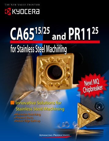 for Stainless Steel Machining - Kyocera