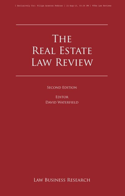 The Real Estate Law Review - Morais LeitÃ£o, GalvÃ£o Teles, Soares ...