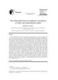 The relationship between employees' perceptions of safety and ...