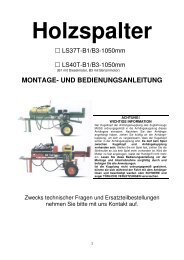 Betrieb des Holzspalters