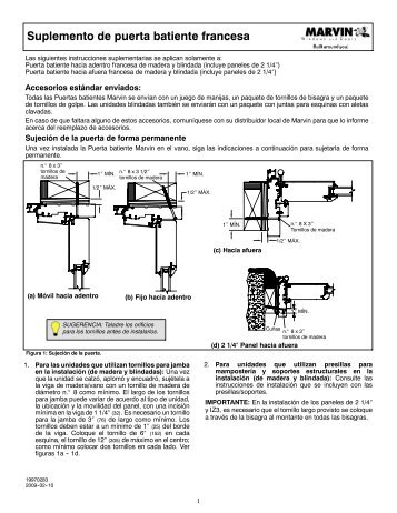 Suplemento de puerta batiente francesa