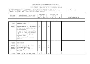 FORMATO DE TABLA DE RETENCION DOCUMENTAL ENTIDAD ...