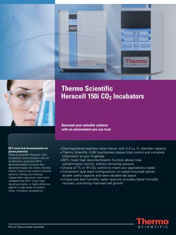 Thermo Scientific Heracell 150i CO2 Incubators - TekniScience.com