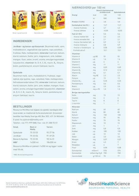 Resource MiniMax NÃ¦ringsdrikke - nestle nutrition