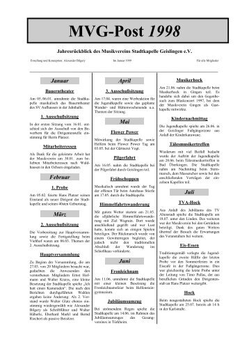 MVG-Post 1998 - Stadtkapelle Geislingen