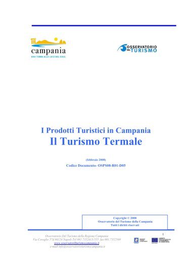 I prodotti turistici in Campania. Il turismo termale - Economia