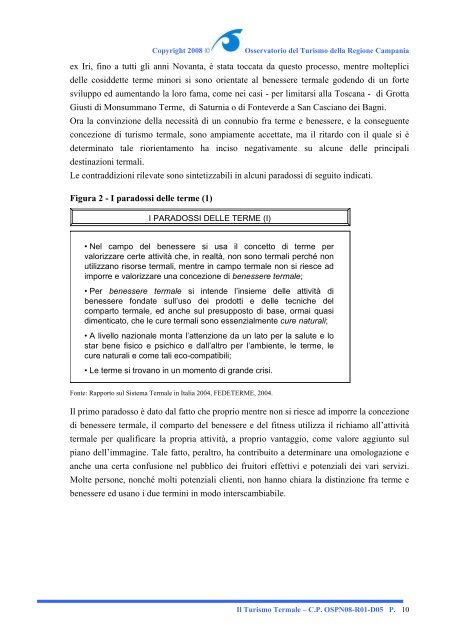 I prodotti turistici in Campania. Il turismo termale - Economia