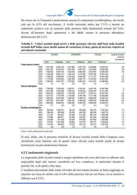 I prodotti turistici in Campania. Il turismo termale - Economia