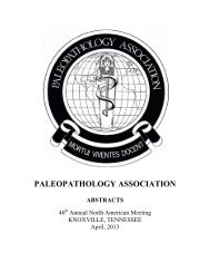 paleopathology association abstracts