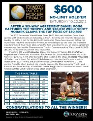 (9) $600 No-Limit Hold'em 10/20/12 - Foxwoods Resort Casino