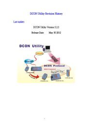 DCON Utility Revision History