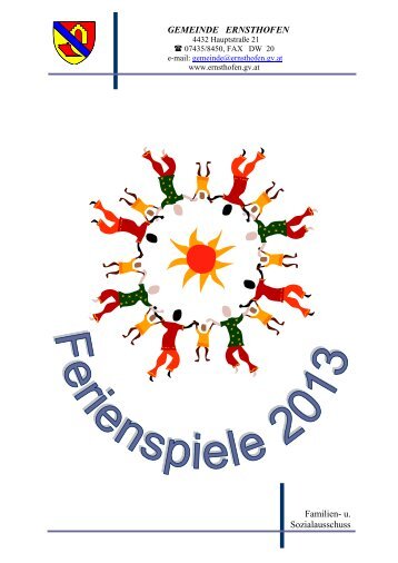 Ferienspiele 2013 - Gemeinde Ernsthofen