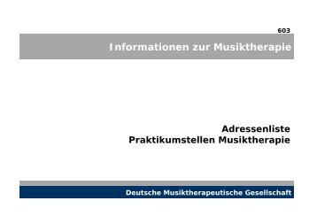 Praktikumstellen - Deutsche Gesellschaft für Musiktherapie