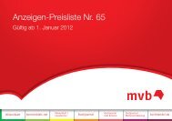 Mediadaten 2012 - MVB