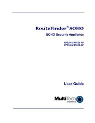 RouteFinder SOHO RF820/830 User Guide - Multi-Tech Systems