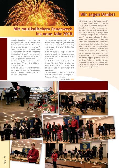 2010 - in der Musikschule  Hildesheim