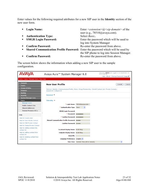 Application Notes for Algo 8180 SIP Audio Alerter with Avaya ...