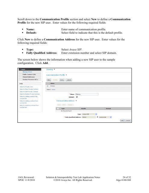 Application Notes for Algo 8180 SIP Audio Alerter with Avaya ...