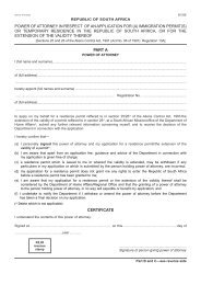 See sample BI-529 form. - South Africa