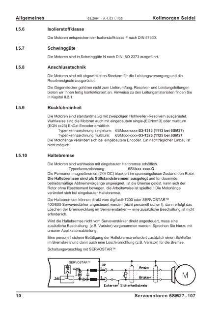 Synchron Servomotoren Serie 6SM27..107 - AHS Antriebstechnik ...