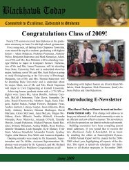 Congratulations Class of 2009! - Blackhawk School District - Website