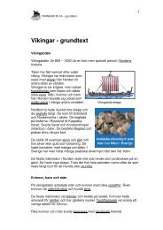 Vikingar - grundtext - Historiska museet