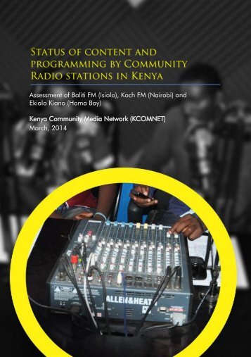 Status of content and programming by community radio stations in Kenya