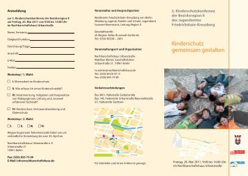 Flyer zur Kinderschutzkonferenz - Nachbarschaftshaus Urbanstraße ...