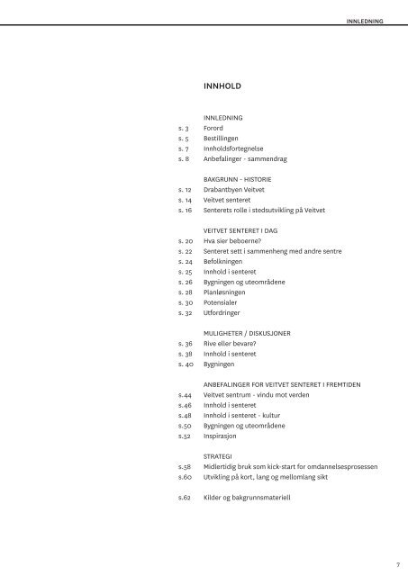 Mulighetsstudiet av Veitvet-senteret - Plan