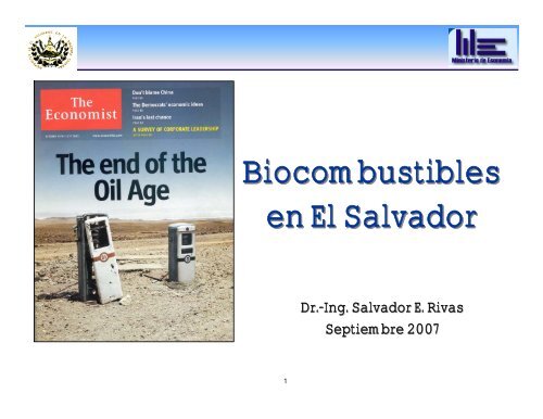 Biocombustibles en El Salvador Biocombustibles en El Salvador