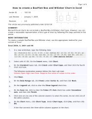 How to create a BoxPlot/Box and Whisker Chart in ... - Rice University