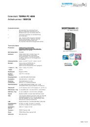 Datenblatt: TERRA PC 4000 Artikelnummer: 1009126 - SE-Computer