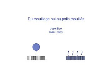 Du mouillage nul au poils mouillÃ©s - Espci