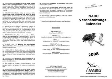 kalender 2008 - beim NABU Waldeck-Frankenberg