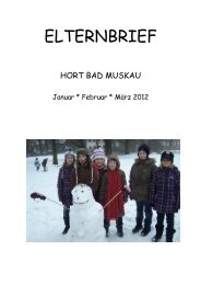 Elternbrief Hort Nr. 1 2012 - Turmvilla Bad Muskau