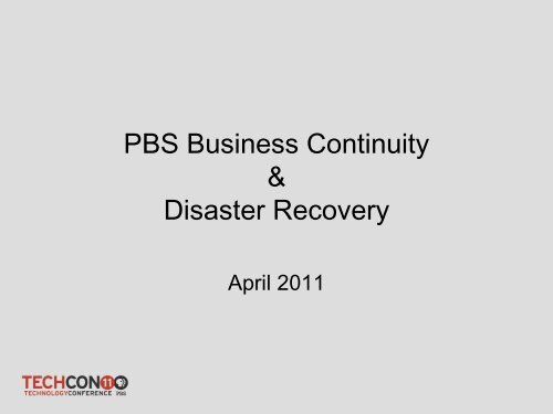 PBS Business Continuity & Disaster Recovery