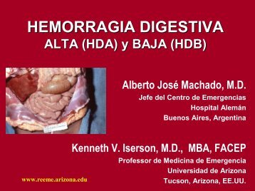 Hemorragia Digestiva Alta (HDA) Y Baja - Reeme.arizona.edu