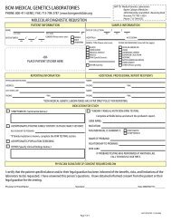 LABORATORY TESTING REQUISITION FORM www.uwcdl.org